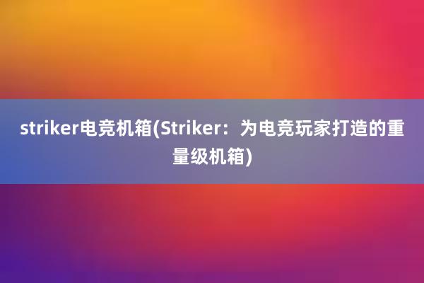 striker电竞机箱(Striker：为电竞玩家打造的重量级机箱)