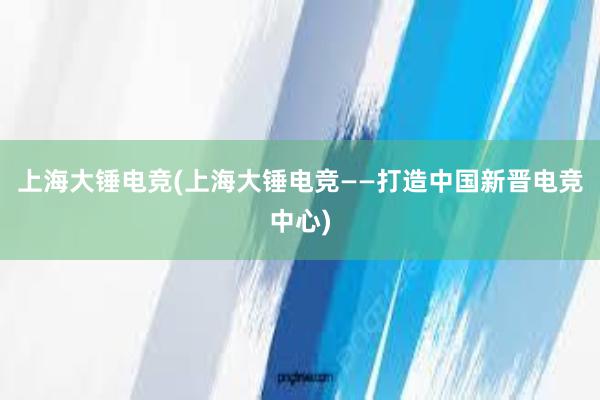 上海大锤电竞(上海大锤电竞——打造中国新晋电竞中心)